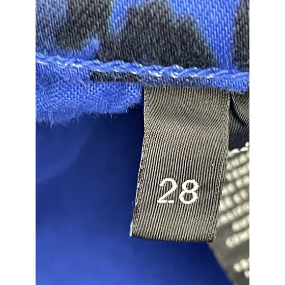 J BRAND  Blue Royal Jaguar Print Mid Rise Crop Ankle Skinny Jeans Size 28" - Picture 4 of 16